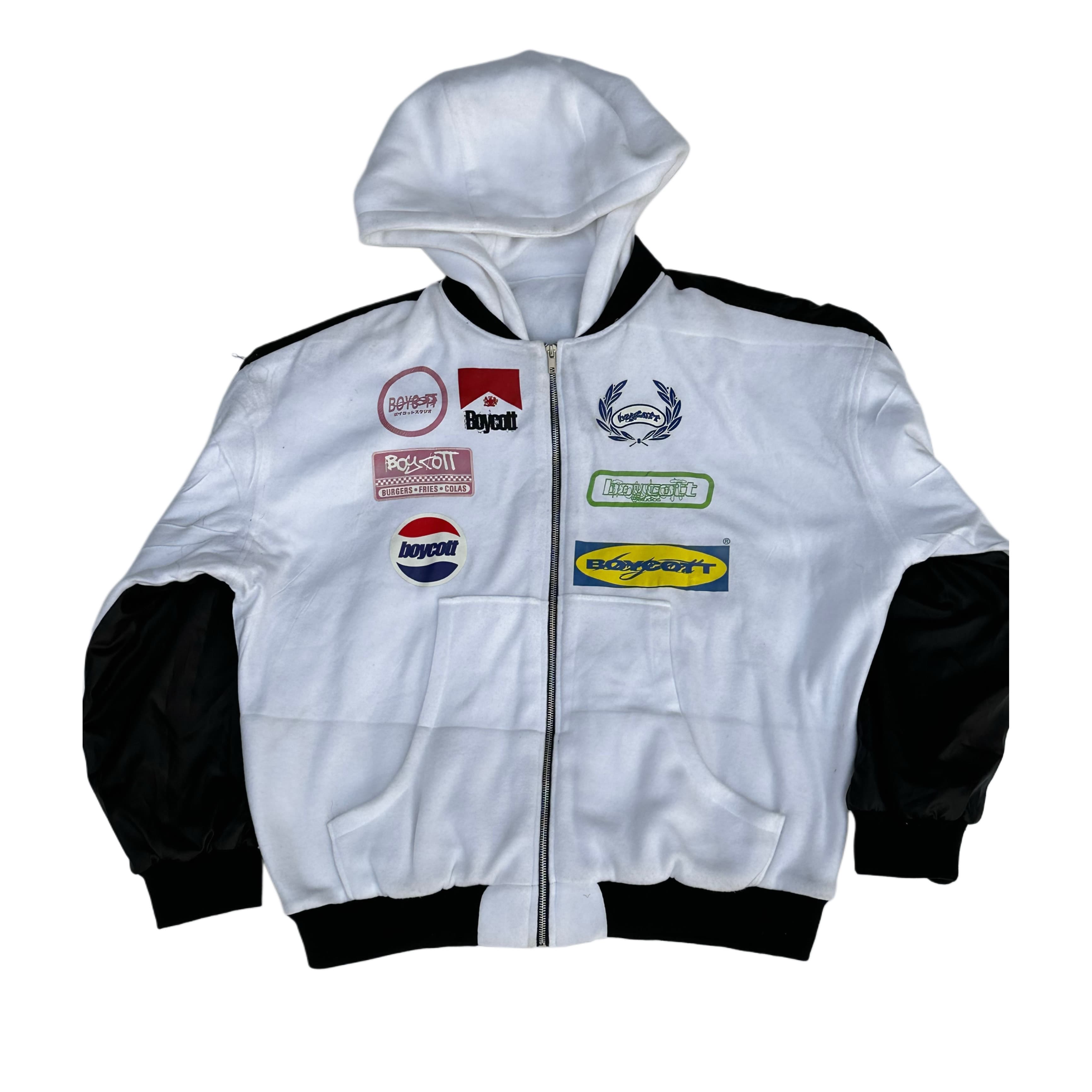 WHITE BCS LOGOFLIP ZIP