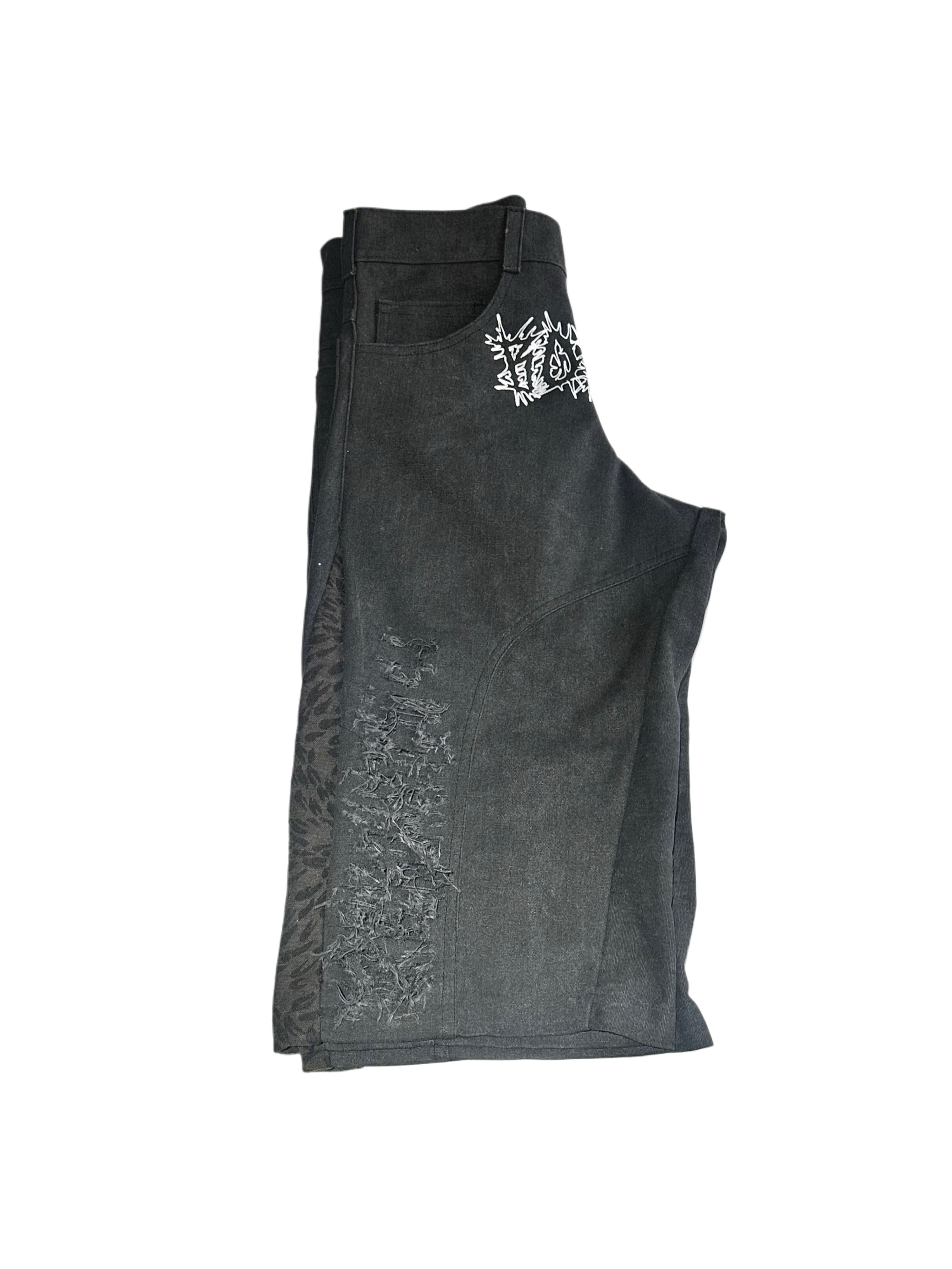 Stone Wash Jorts view 3